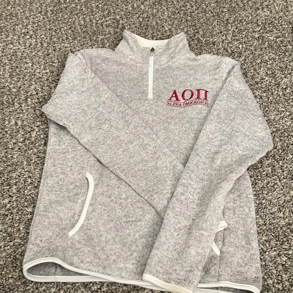 Alpha Omicron Pi Quarter Zip Fleece